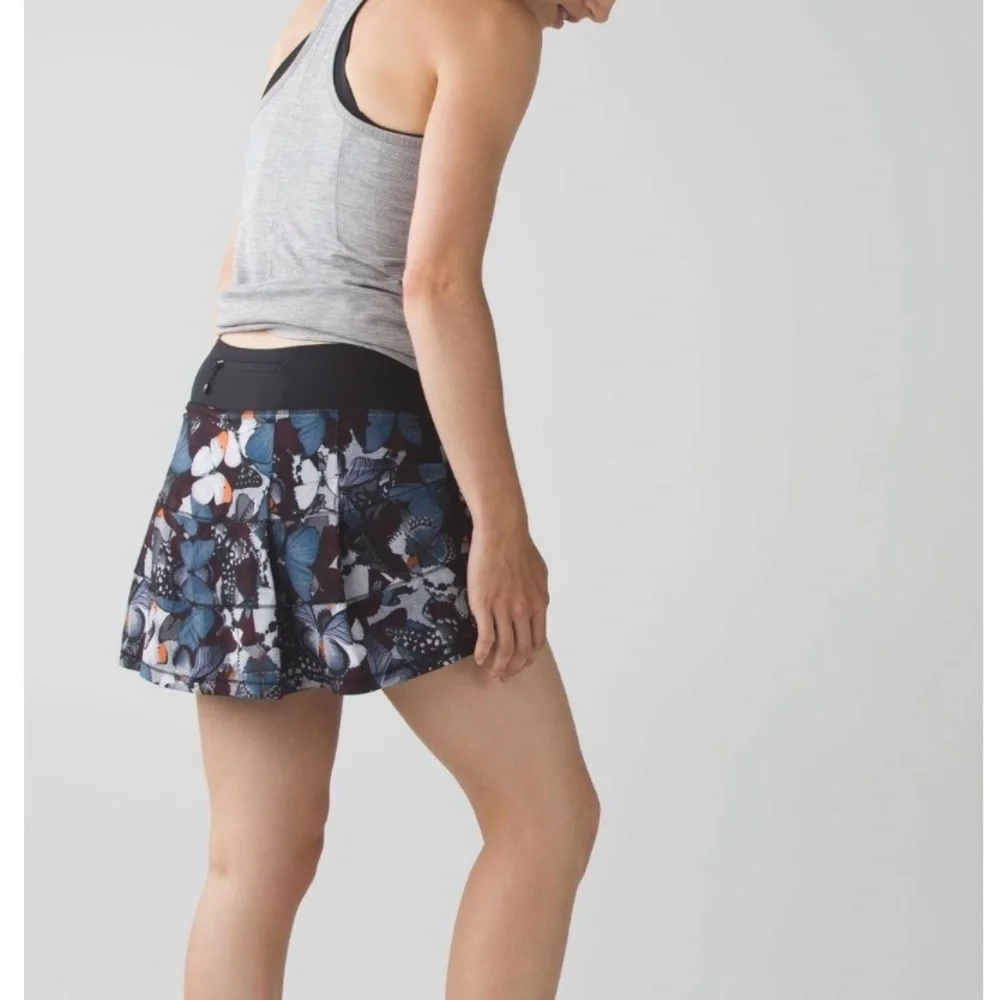 Lululemon pace rival skirt biggie so fly butterfly size 8